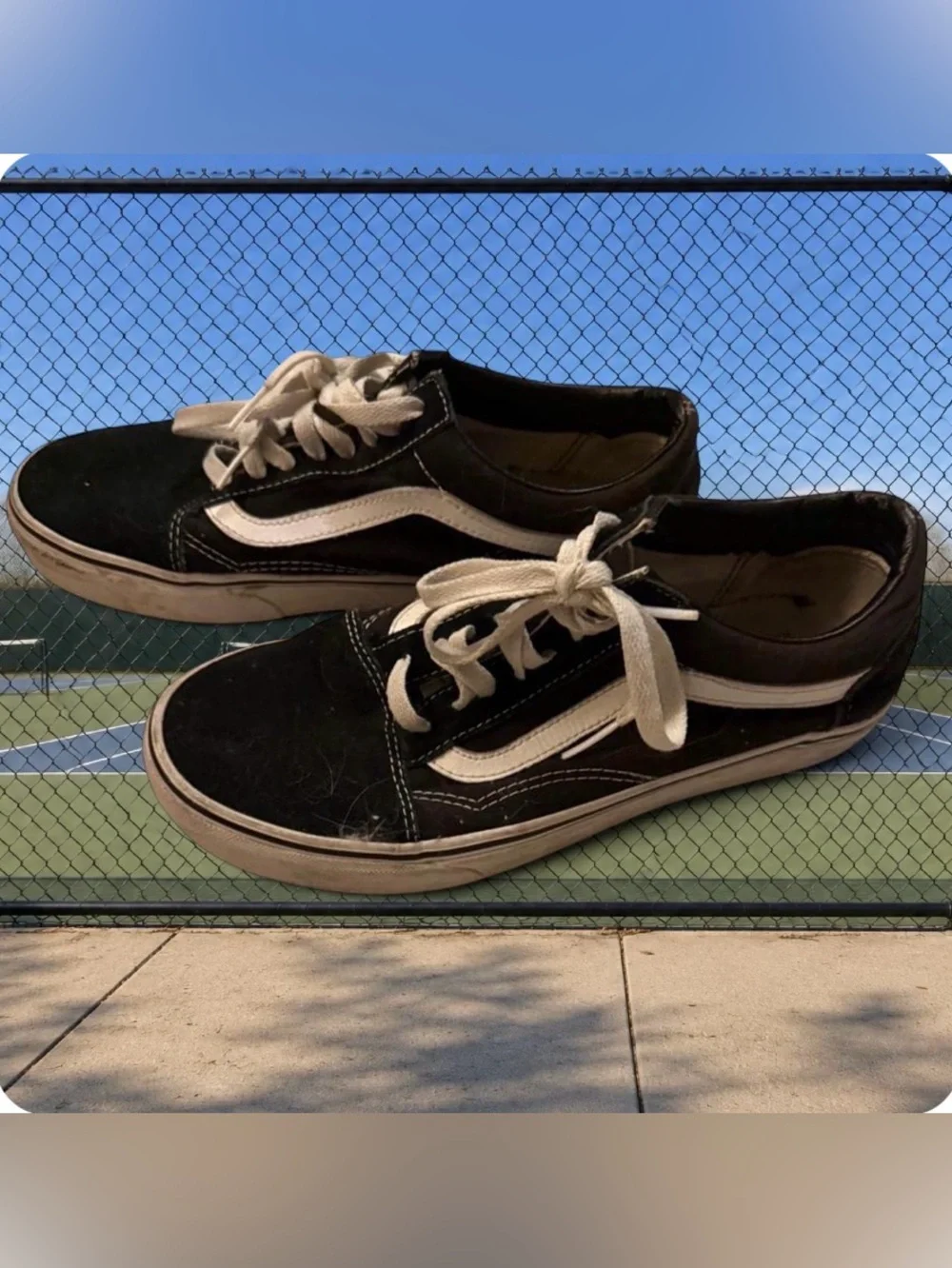 Vans Black Canvas Low-Top Sneakers with White Side Stripe